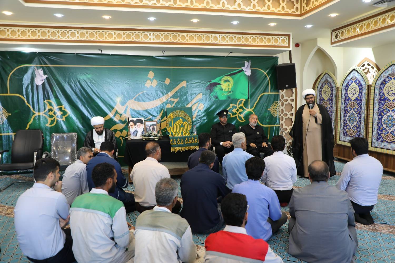 حضور کاروان خادمان حرم مطهر رضوی در شرکت صبا فولاد خلیج فارس