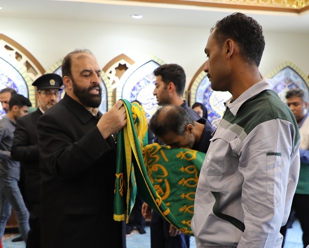 حضور کاروان خادمین حرم مطهر حضرت امام رضا (ع) در شرکت صبا فولاد خلیج فارس