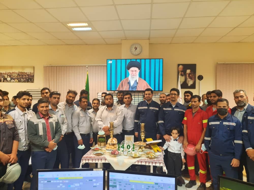برگزاری مراسم سال تحویل با حضور مدیرعامل در کارخانه صبا فولاد خلیج فارس